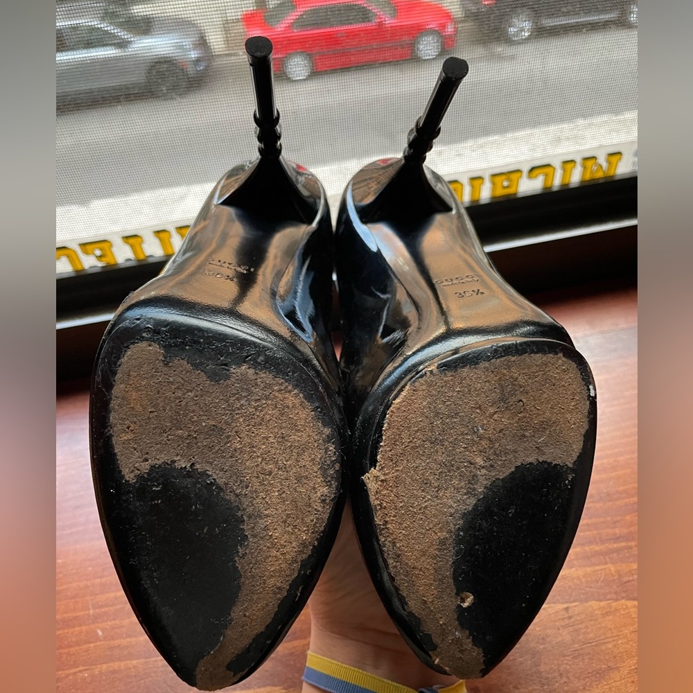 ❌SOLD❌Gucci Patent Leather Platform Heels size 36.5 - Picture 6 of 8